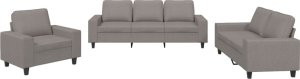 vidaXL vidaXL 3-cz. komplet wypoczynkowy, kolor taupe, obity tkaniną 2