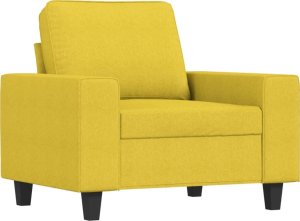 vidaXL vidaXL 3-cz. komplet wypoczynkowy, jasnożółty, obity tkaniną 3