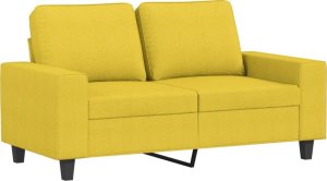 vidaXL vidaXL 3-cz. komplet wypoczynkowy, jasnożółty, obity tkaniną 4