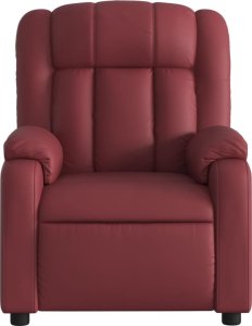 vidaXL vidaXL Rozkładany fotel masujący, elektryczny, bordowy, sztuczna skóra 9