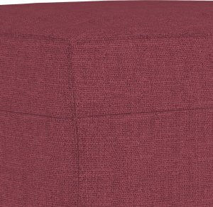 vidaXL vidaXL 3-cz. komplet wypoczynkowy, winna czerwień, obity tkaniną 7