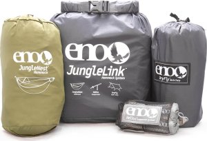 Eno JungleLink Hammock System, Charcoal/ Evergreen 6