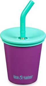 Klean Kanteen Kid Kanteen Kid Steel Cup (Kid Straw Lid), 296ml/10oz, Sparkling Grape 1