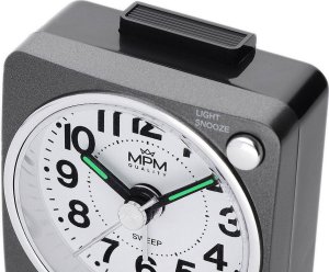 Zegarek MPM Budzik MPM C01.4323.90 czarny cichy mechanizm 3