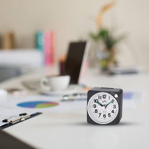 Zegarek MPM Budzik MPM C01.4323.90 czarny cichy mechanizm 9