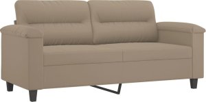 vidaXL 2-częściowy komplet wypoczynkowy z poduszkami, taupe, mikrofibra 4