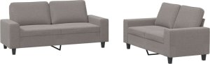 vidaXL 2-częściowy komplet wypoczynkowy, taupe, tapicerowany tkaniną 2