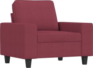 vidaXL 3-częściowy komplet wypoczynkowy, winna czerwień, obity tkaniną 3