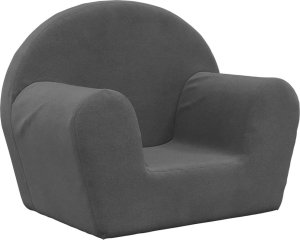 vidaXL Kanapa dla dziecka, antracytowa, miękki plusz 2