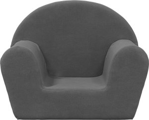 vidaXL Kanapa dla dziecka, antracytowa, miękki plusz 3