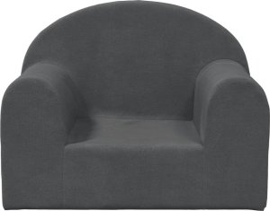 vidaXL Kanapa dla dziecka, antracytowa, miękki plusz 3