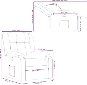 vidaXL Fotel rozkładany, ciemnoszary, tapicerowany tkaniną 11