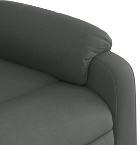 vidaXL Fotel rozkładany, ciemnoszary, tapicerowany tkaniną 8