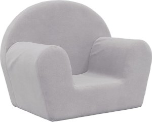 vidaXL Kanapa dla dziecka, jasnoszara, miękki plusz 2