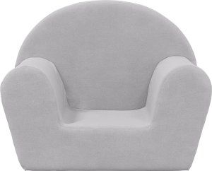 vidaXL Kanapa dla dziecka, jasnoszara, miękki plusz 3