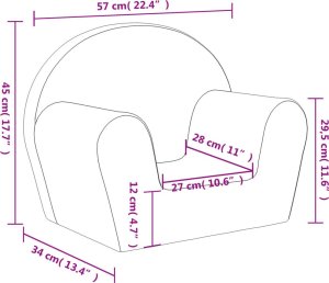 vidaXL Kanapa dla dziecka, jasnoszara, miękki plusz 8
