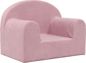 vidaXL Kanapa dla dziecka, różowa, miękki plusz 2