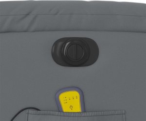 vidaXL Rozkładany fotel masujący, elektryczny, szary, sztuczna skóra 12