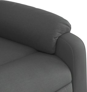 vidaXL Rozkładany fotel masujący, elektryczny, ciemnoszary, tkanina 10