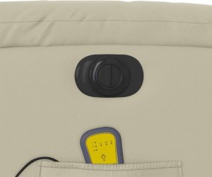 vidaXL Rozkładany fotel masujący, elektryczny, kremowy, sztuczna skóra 11