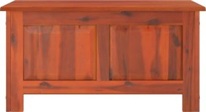 vidaXL Skrzynia z pokrywą, brązowa, lite drewno akacjowe 4