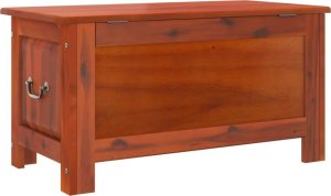 vidaXL Skrzynia z pokrywą, brązowa, lite drewno akacjowe 6