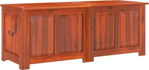 vidaXL Skrzynia z pokrywą, brązowa, lite drewno akacjowe 2