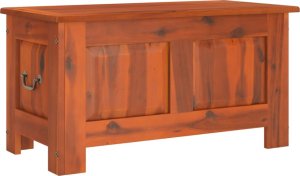 vidaXL Skrzynia z pokrywą, brązowa, lite drewno akacjowe 2