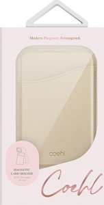 Podstawka Uniq UNIQ Coehl Esme magnetyczny portfel z lusterkiem i podpórką kremowy/cream 2