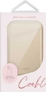 Podstawka Uniq UNIQ Coehl Esme magnetyczny portfel z lusterkiem i podpórką kremowy/cream 4