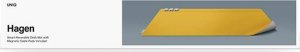 Uniq UNIQ Hagen dwustronna magnetyczna podkładka na biurko żółto-szary/canary yellow-chalk grey 14