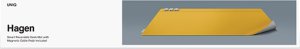 Uniq UNIQ Hagen dwustronna magnetyczna podkładka na biurko żółto-szary/canary yellow-chalk grey 15