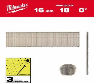 Milwaukee MILWAUKEE SZTYFTY INOX 18G/16mm /10000szt. - M18FN18GS 1