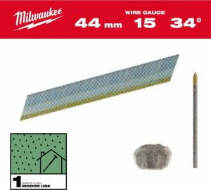 Milwaukee MILWAUKEE SZTYFTY WYKOŃCZENIOWE, 15G, GŁOWA TYPU D 44mm GALWANIZOWANE DO M18 CN15GA /2500szt. 1