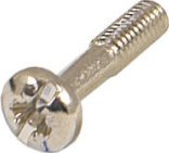 SCHROFF SCHROFF Śruba kołnierzowa z rowkiem krzyżowym/rowkowym, M2,5 x 12,3 mm, stal, niklowana, 100 szt. 1