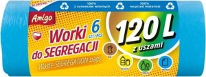 Politan Gosia Gosia Amigo Worki Do Segregacji 120l Z Uszami Niebieskie-Papier 6szt 7985... 1