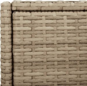 Szafa ogrodowa vidaXL Szafka ogrodowa, beżowa, 55x55x111 cm, polirattan 11