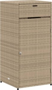 Szafa ogrodowa vidaXL Szafka ogrodowa, beżowa, 55x55x111 cm, polirattan 2