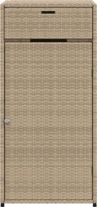 Szafa ogrodowa vidaXL Szafka ogrodowa, beżowa, 55x55x111 cm, polirattan 7