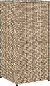Szafa ogrodowa vidaXL Szafka ogrodowa, beżowa, 55x55x111 cm, polirattan 9