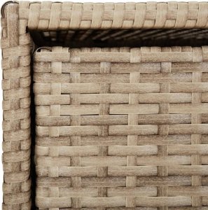 Szafa ogrodowa vidaXL Szafka ogrodowa, beżowa, 55x59x80 cm, polirattan 11