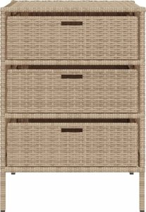 Szafa ogrodowa vidaXL Szafka ogrodowa, beżowa, 55x59x80 cm, polirattan 7