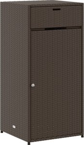 Szafa ogrodowa vidaXL Szafka ogrodowa, brązowa, 55x55x111 cm, polirattan 2