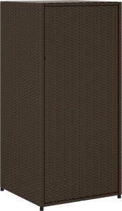 Szafa ogrodowa vidaXL Szafka ogrodowa, brązowa, 55x55x111 cm, polirattan 9