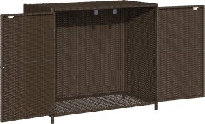Szafa ogrodowa vidaXL Szafka ogrodowa, brązowa, 83x45x76 cm, polirattan 6