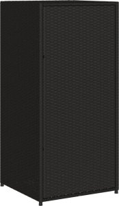 Szafa ogrodowa vidaXL Szafka ogrodowa, czarna, 55x55x111 cm, polirattan 9
