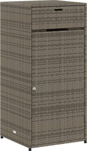 Szafa ogrodowa vidaXL Szafka ogrodowa, szara, 55x55x111 cm,polirattan 2