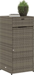 Szafa ogrodowa vidaXL Szafka ogrodowa, szara, 55x55x111 cm,polirattan 4