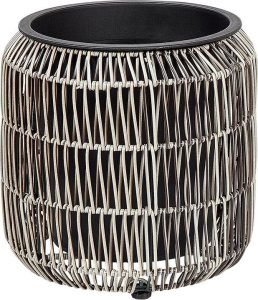 Beliani Zestaw 2 doniczek na kwiaty z technorattanu jasnobrązowy BRODIEA 4