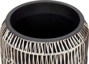 Beliani Zestaw 2 doniczek na kwiaty z technorattanu jasnobrązowy BRODIEA 6